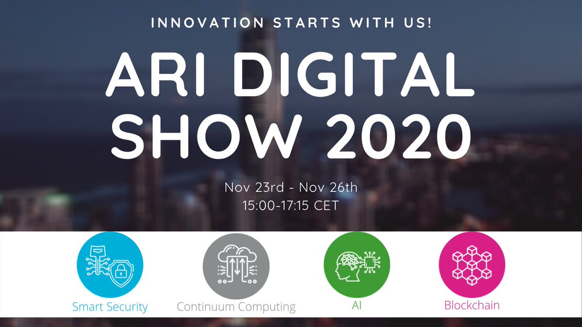 30 minutes to start our  #DigitalShow2020 about  #ContinuumComputingWith  @lmontandon at the control as moderator, today we'll talk about our projects such as  @IFLY_Drones,  @5gtours and  @EU_HiDALGO.Keep an eye on this thread!