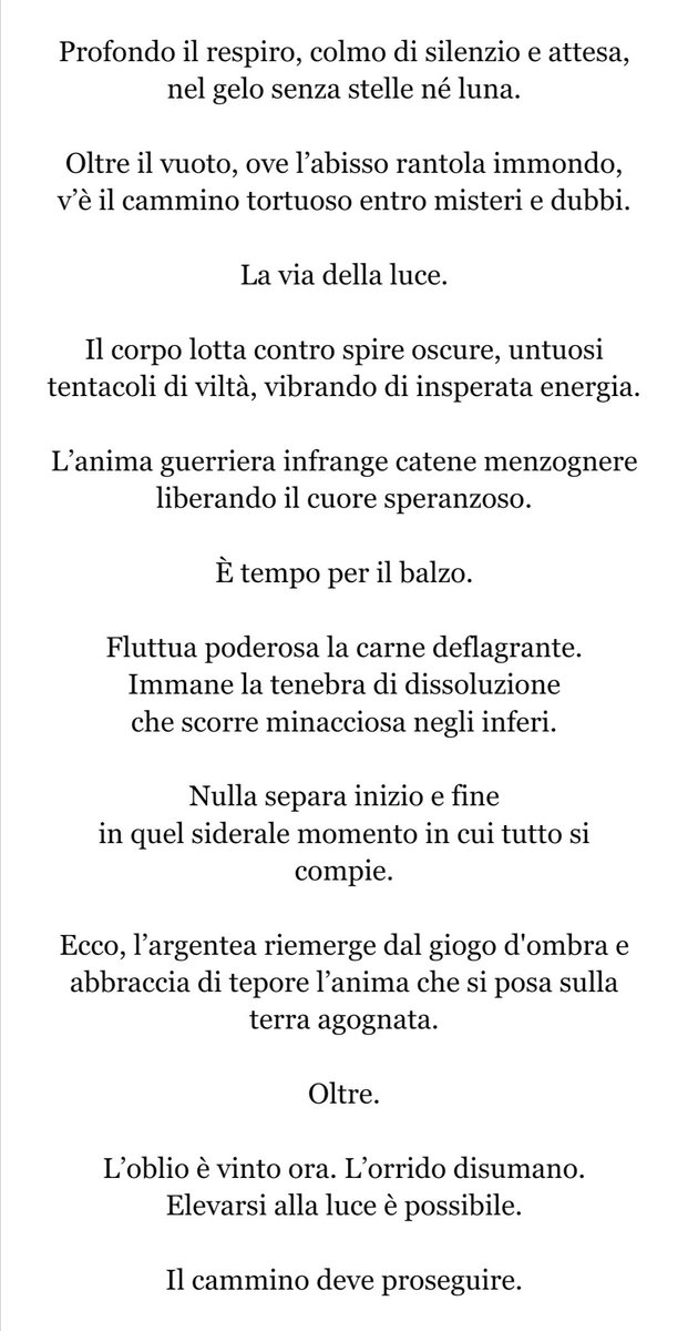 CimmeroIl's tweet photo. "Profondo il respiro, colmo di silenzio e attesa, nel gelo senza stelle né luna". "È tempo per il balzo". #poesia #Poesiaperlasera #poesiaintweet #poesia10 #PensieroDelMattino #PensieroIndelebile #pensieriinrete #ventaglidiparole #arte #versi #November #24novembre #24Nov2020 https://t.co/BKJEed8DUz