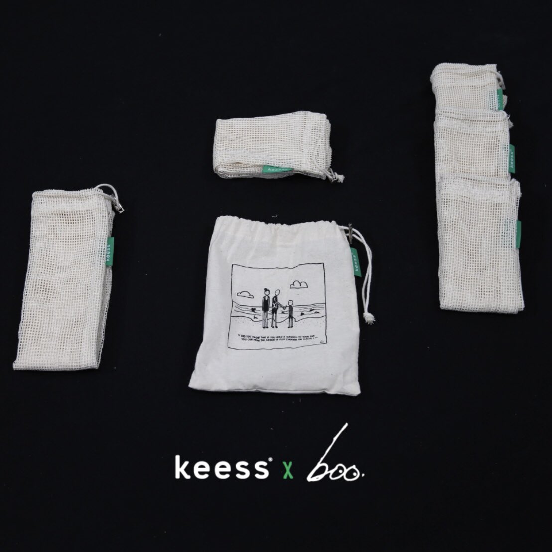 My collaboration with Keess for their produce bags edition! Now available on Dikkéni.
#endsingleuseplastic