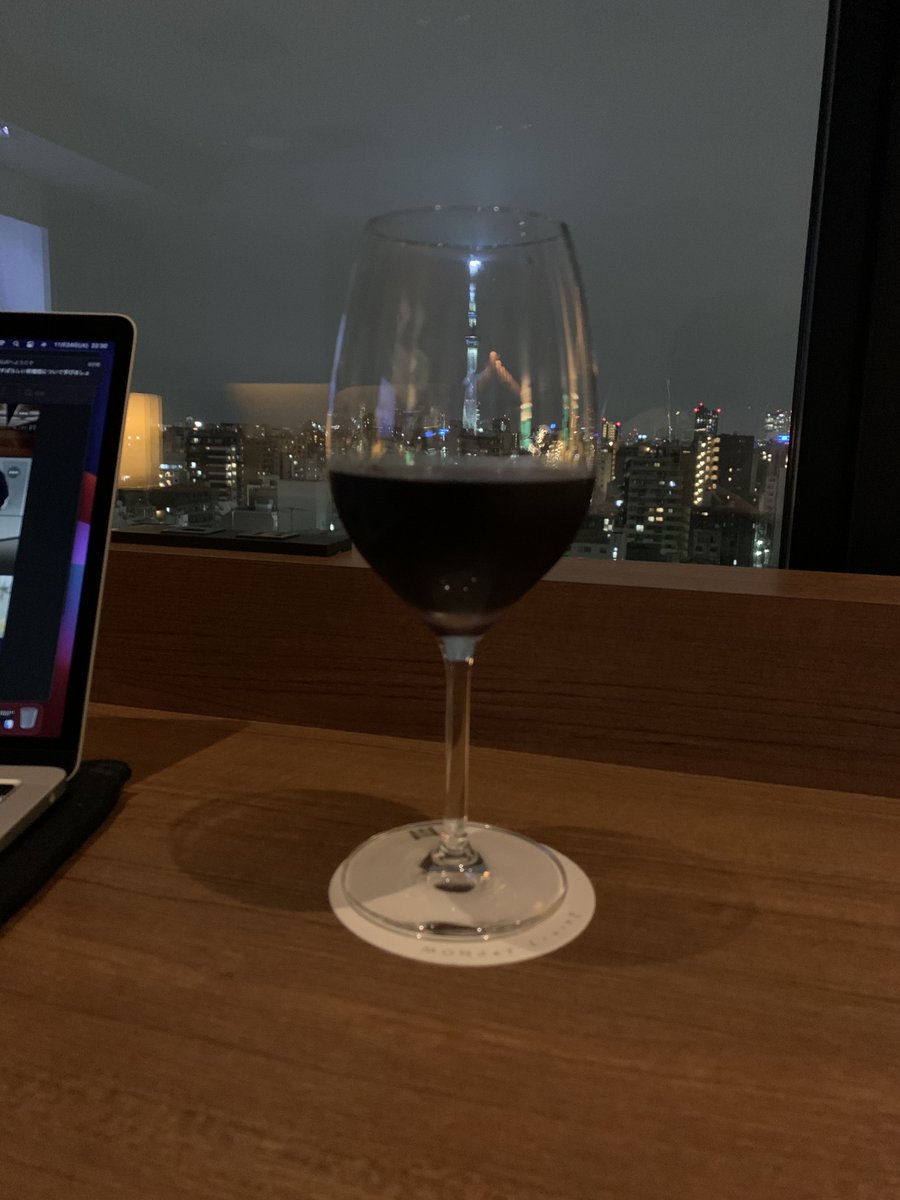 Satoshi こんばんは そしておやすみ ワインの中にスカイツリー ワイン スカイツリー