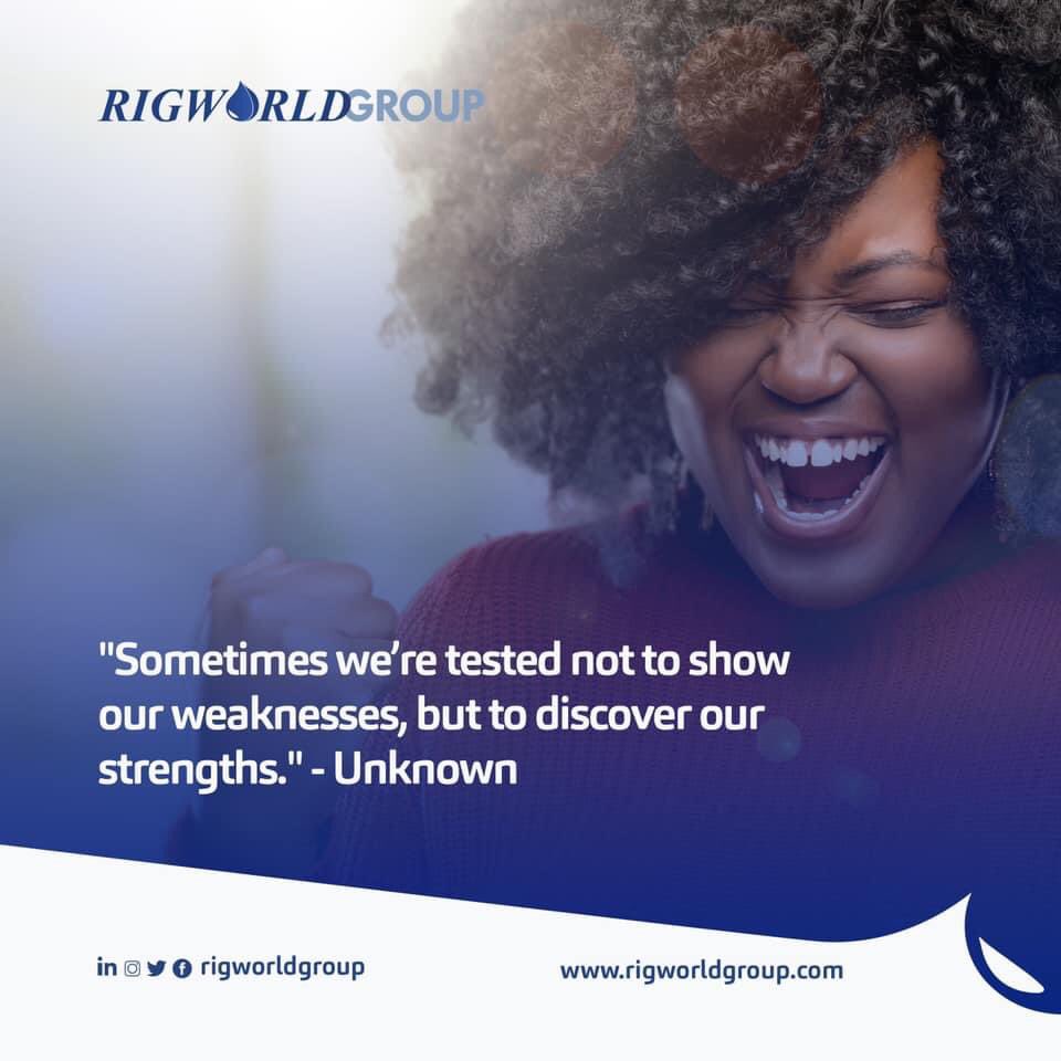 RigworldG's tweet photo. It's easy to give up when we're tested, stay resilient; it may be the Creator's unique way of showing our strengths. #rigworldgroup https://t.co/sE9kFc5nn0