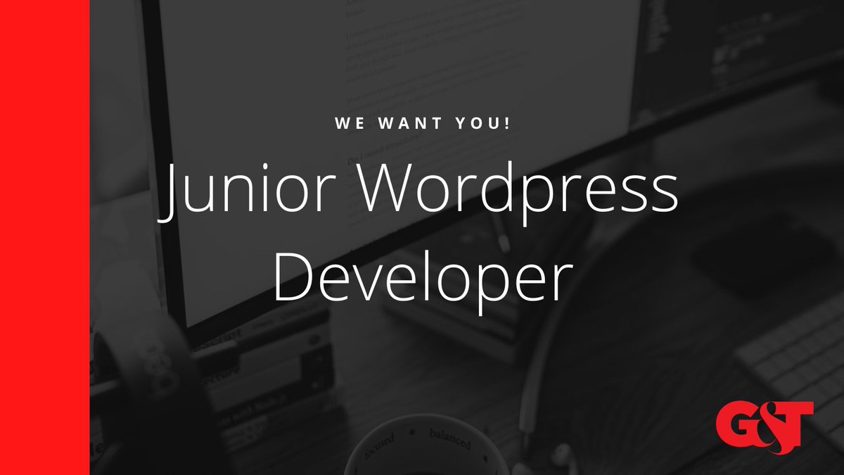 🔈 We are hiring ... 
We are on the hunt for another new G&amp;T team member! Are you a Junior #Wordpress #Developer with 2/3 years experience or know someone who is? Drop us a message now. #GiantsandTitans