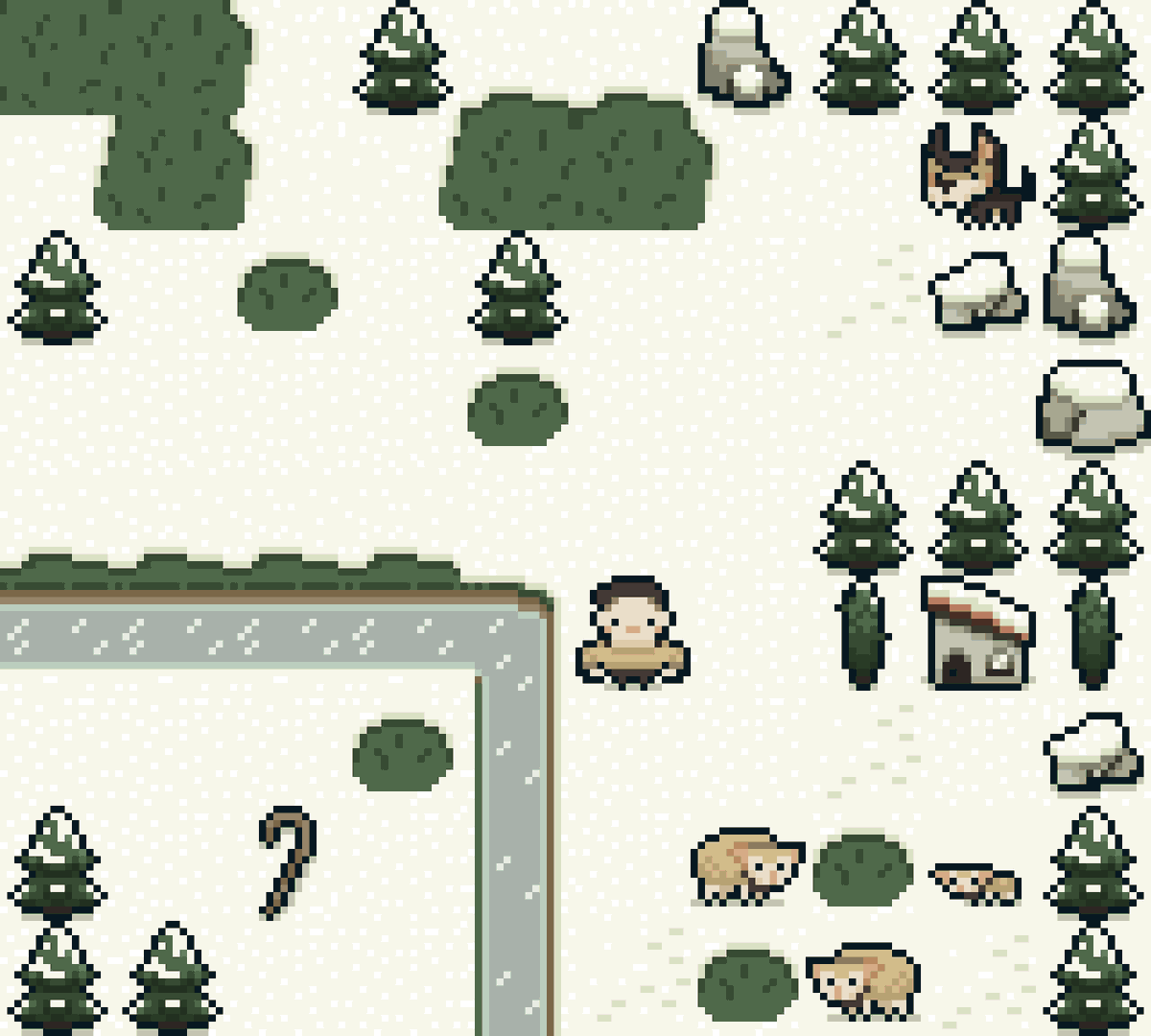 Pacocholate's tweet photo. There you go #MyWinterWorld!
I have used warm colors for a scenario that is often associated with cool colors, just for fun.
Say hello to Norman the human and his little sheeps.
He has to get his shepherd's staff to scare away the evil wolf... https://t.co/G6sicbaZWD