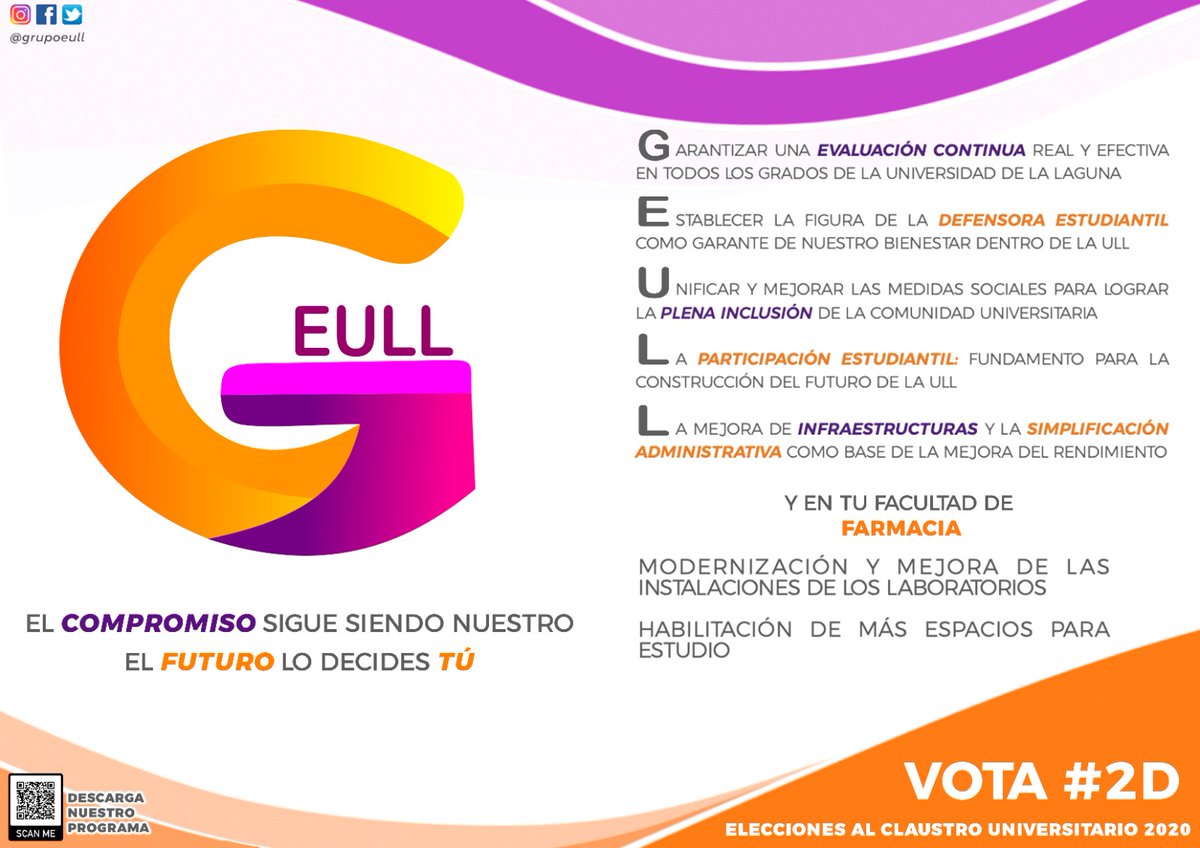 GrupoEULL's tweet photo. Nuestras medidas concretas para #FARMACIA_ULL pasan por la habilitación de más espacios para el estudio y mejoras en las instalaciones de los laboratorios. 
#GEULL #2D https://t.co/oEOQoC3oaq