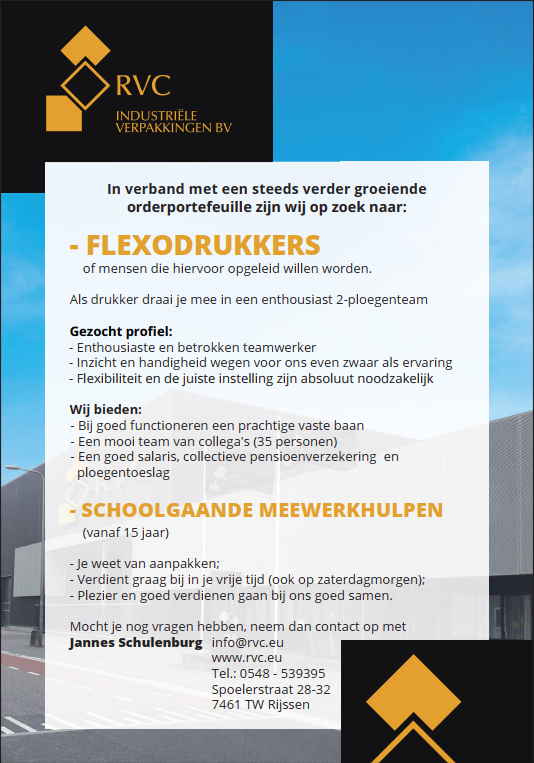 Stretchfolie's tweet photo. #Vacature #Flexodrukker https://t.co/vJNtU8Cgmf