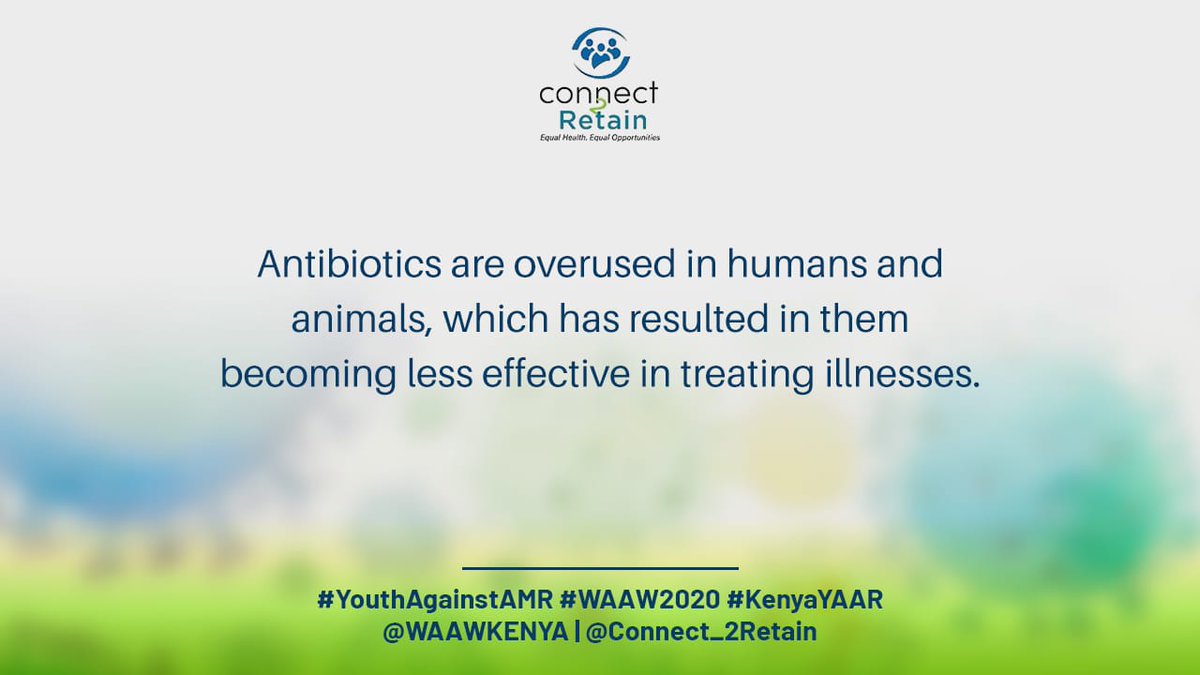 This a youth week campaigning against Microbial Resistance.
#youthAgainstAMR#WAAW2020
#KenyaYAAR
@WAAWKENYA@connect-2Retain