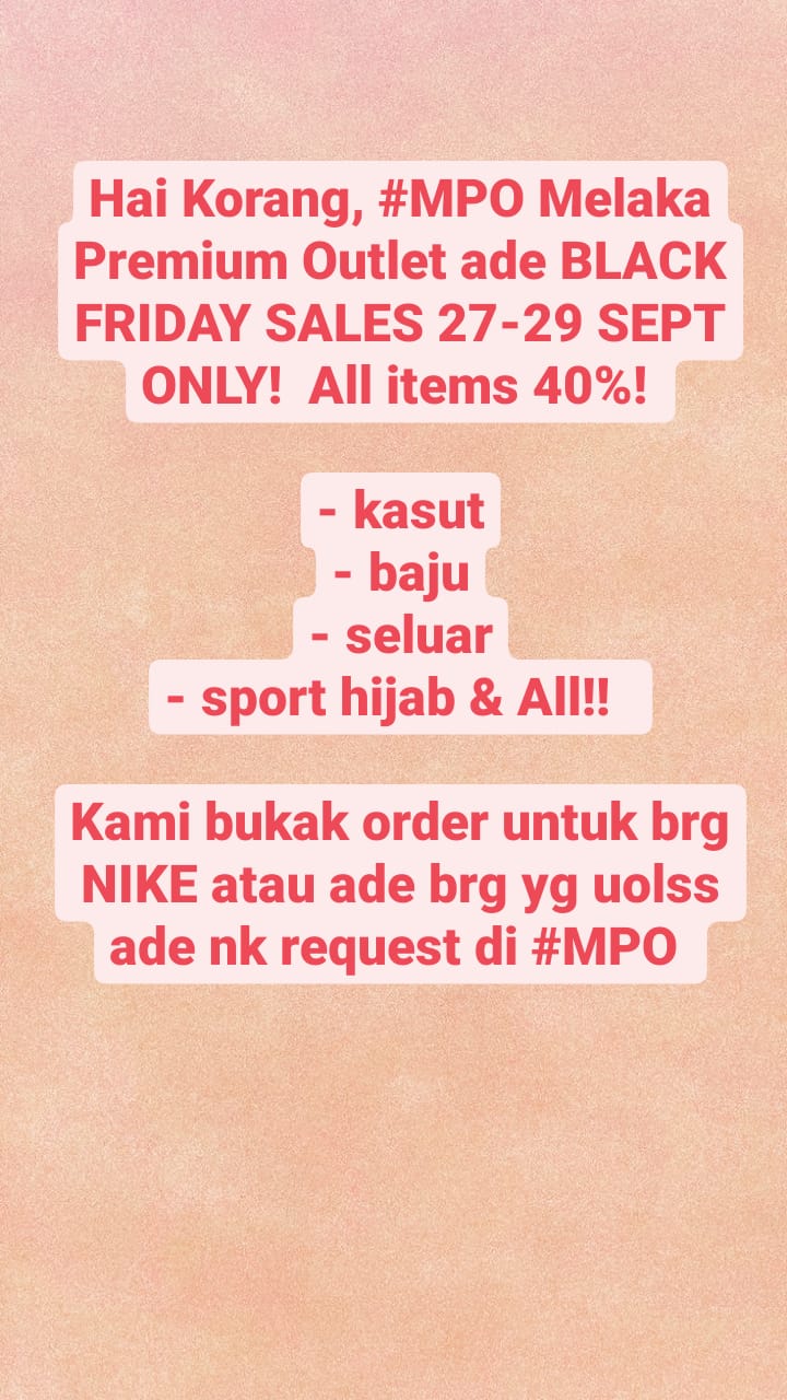 Melaka premium top outlet nike