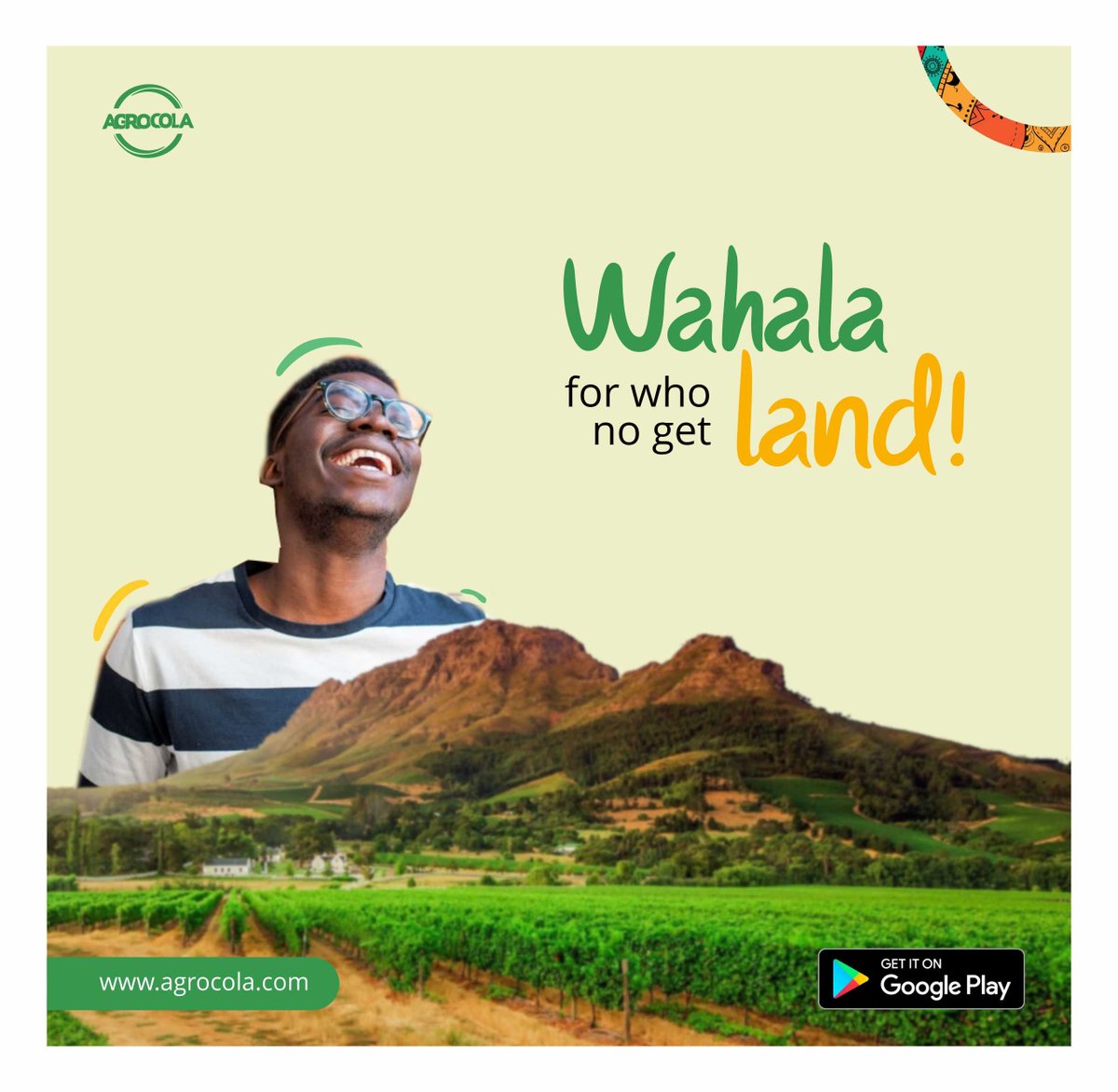 agrocolang's tweet photo. In Nigeria, the lack of access to land is one of the reasons deterring the youth from agriculture. AgroCola is solving this by giving participants who have no access to land some. Be a part of this; get the app today! https://t.co/DrjB1QIxqe

#agribusiness #youthempowerment https://t.co/Jqp5e4HnDL