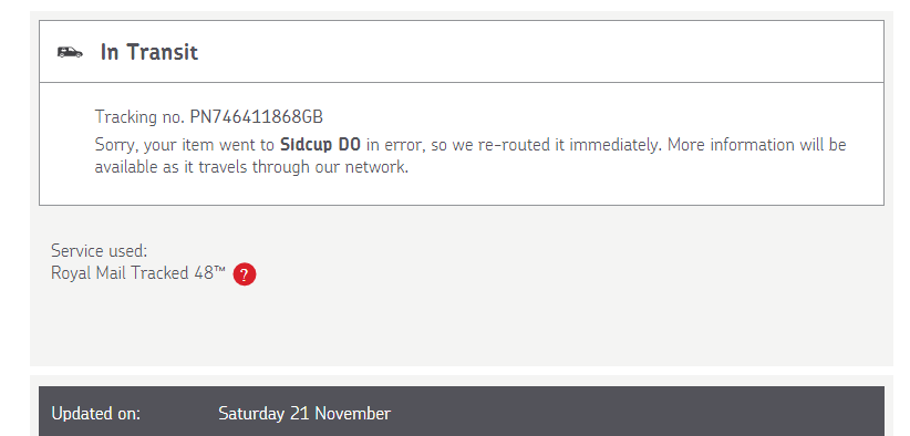 ShivanandPatil's tweet photo. @RoyalMailHelp . Hi Team, need your help on this Tracking (PN746411868GB). This has the same status from the past few days and still not delivered. This has my daughters present for Wednesday 25th. Could someone please look ito this? https://t.co/5LGbkaAXnA