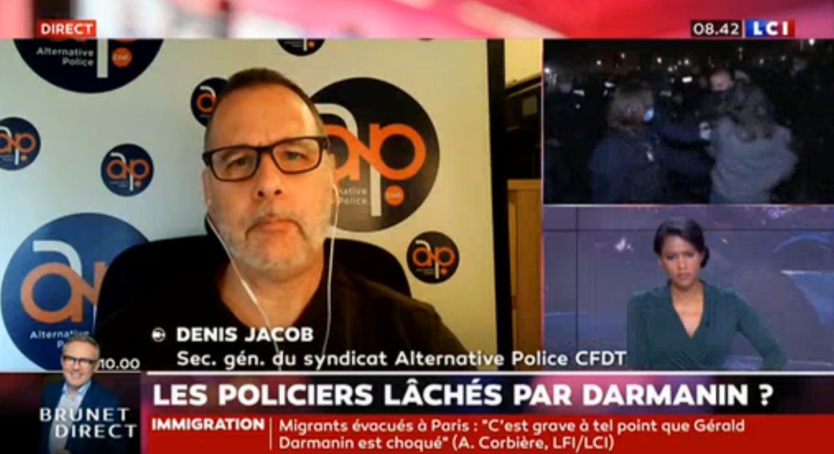 Denis Jacob, syndicaliste : “Je rejoins l’analyse de madame Pina. Les migrants arrivent à 500 place de la République, chacun avec une tente. Mais qui leur a fourni la tente ?”Les coupables sont ceux qui fournissent les tentes.  @Utopia_56