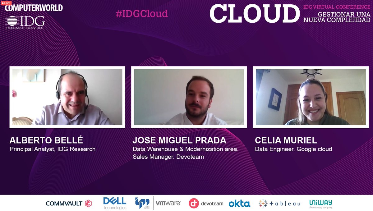 manuelpastor's tweet photo. José Miguel Prada de @DevoteamEs y Celia Muriel de @GoogleCloud_ES muestra en #IDGCloud algunos casos prácticos en #España fruto de dicha colaboración. https://t.co/ax4mBrpGaL