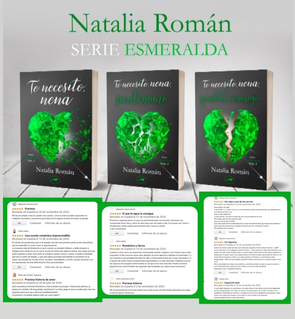 Buenos días mi gente😍😍

Estar unos días sin pasarte por Amazon y encontrar estas nuevas reseñas de mis trillizos es muy emocionante🥰🥰🥰
Mil gracias a todos por vuestro apoyo y por estás palabras tan bonitas 💚💚💚
Besos mil😘😘😘😘