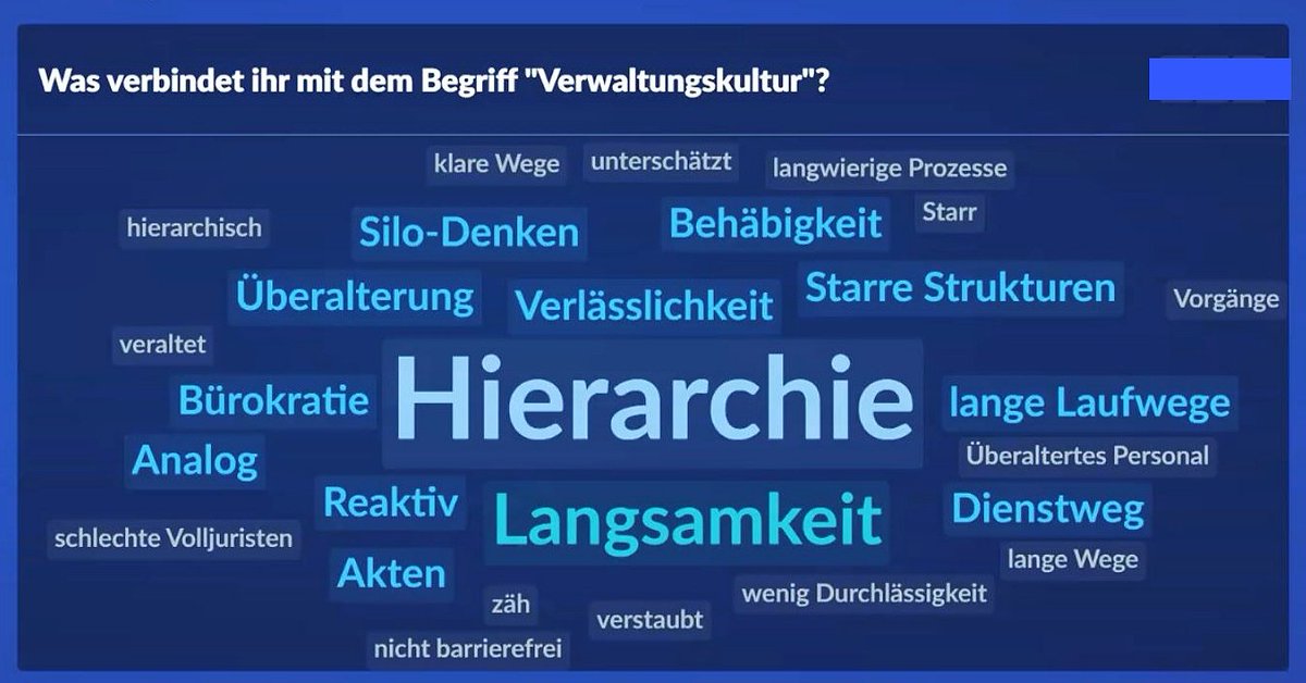 #GutenMorgenInnovation mit <a href="/Work4Germany_/">Work4Germany</a> Fellow <a href="/ChoiMirine/">Mirine Choi</a> zum Thema "Culture Clash" Was fällt auf? Dass sogar MA der öV eher innovations-hemmende Dinge mit der Verwaltung assoziieren. Long way to go - aber wir brauchen ja auch nur 8% Motivierte 💪🤓 #DITisInnovation