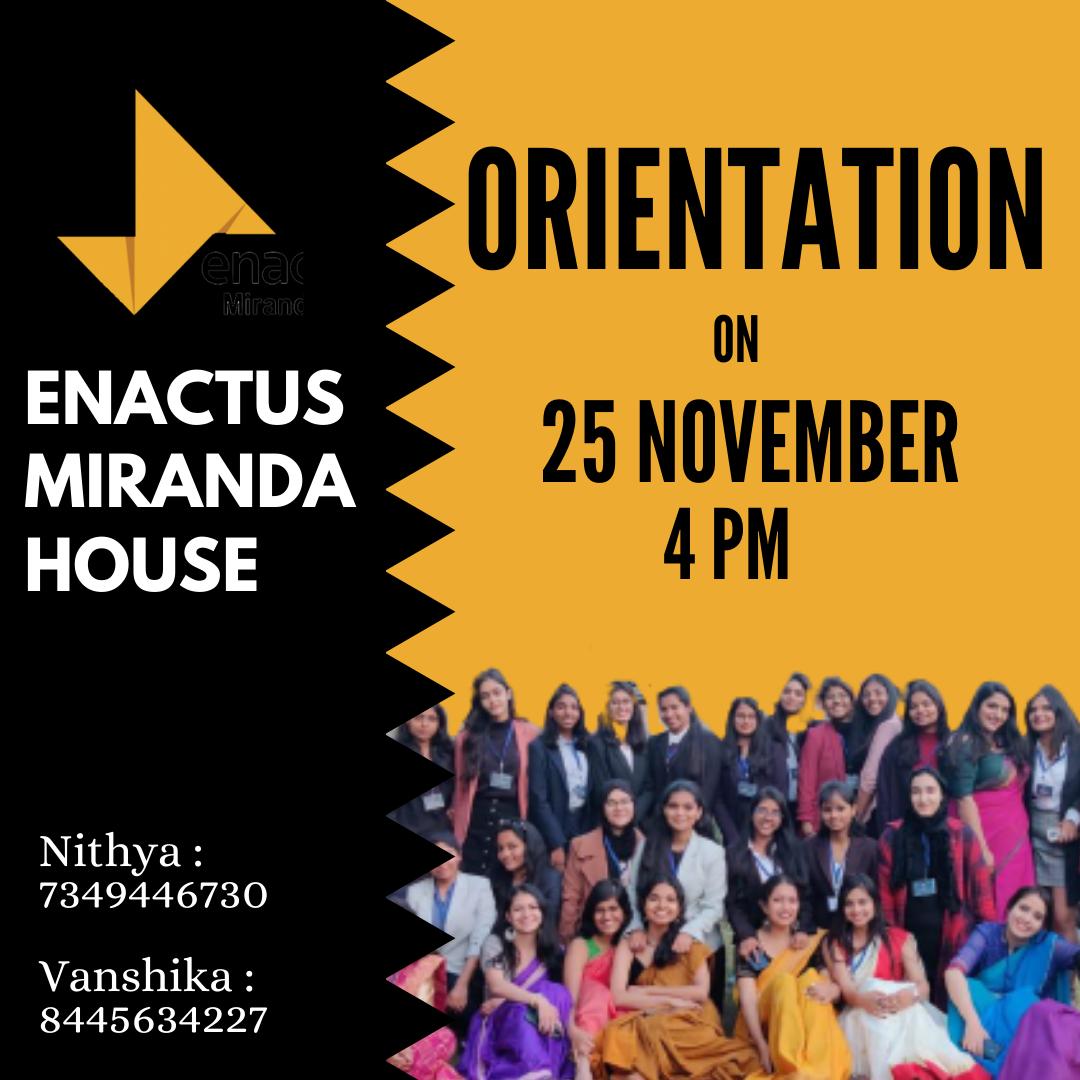 Greetings Aspiring Social Entrepreneurs!

Are you Creative?
Are you a Team player? 
Are you Practical? 
Passionate about social entrepreneurship and addressing social issues?
If yes, then you do not want to miss this opportunity! 
#orientation2k20 
#enactus
