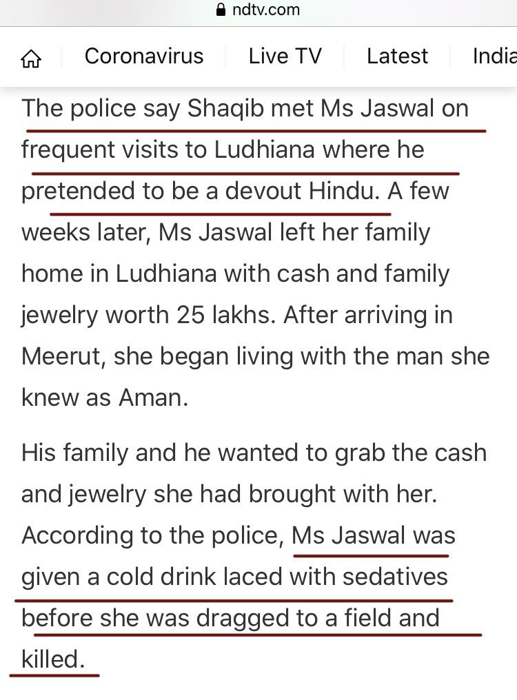 Case 4- Mohammed Shaqib pretended to be a "devout Hindu", Aman, to trap a H girl. Girl left her family with 25 Lakhs rupees to live with 'Aman'. Later Shaqib's family killed her. Shaqib kept her whatsapp active to avoid any suspicion.