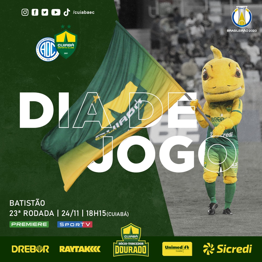 Hoje tem jogo importante pela Série B!
Confiança-SE 🆚 Cuiabá
📆 Terça (24)
⏰ 18h15 (de Cuiabá)
🏆 22ª rodada - Brasileiro Série B
🏟 Arena Batistão
📍 Aracaju-SE
📺 SporTV e Premiere
#cuiaba #cuiabaec #matogrosso #brasileiroserieb #orgulhodematogrosso #avantedourado https://t.co/7ip8m0Pzhn