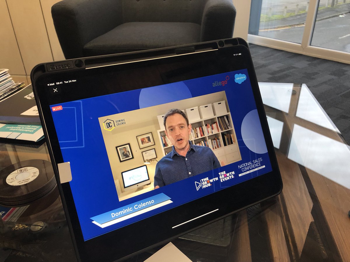 PhilJones40's tweet photo. Big start from Dominic - “You’re no longer in sales, you’re in show business” highlighting the importance of preparing your “on camera” performance for maximum impact. #NSCDigital https://t.co/0We7MR2Z2a