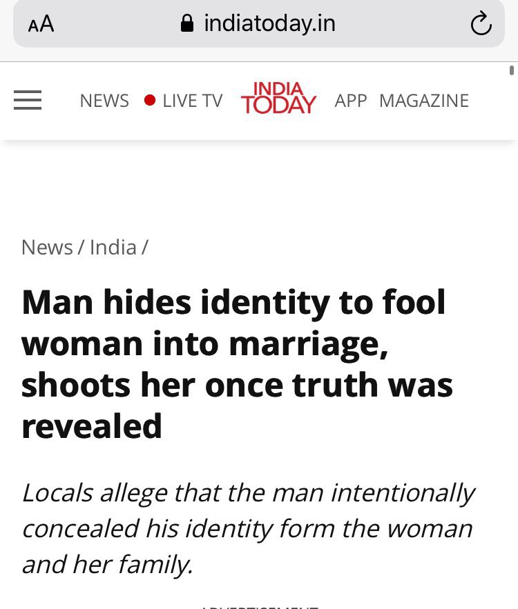 Case 6- Sheikh Sultan hides his identiy to trap a H girl. Girl's family was ready for marriage but they called it off when they came to know that Sheikh Sultan is pretending to be a H. Sultan killed her.