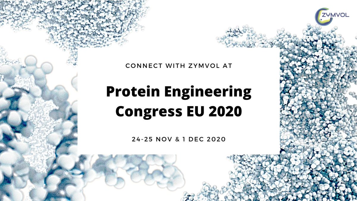zymvol's tweet image. The Protein Engineering Congress EU 2020 starts today! If you&apos;d like to switch to #greenchemistry and optimize your biocatalytic processes, meet up with us!
#proteinengineering #enzymedesign #biocatalysis