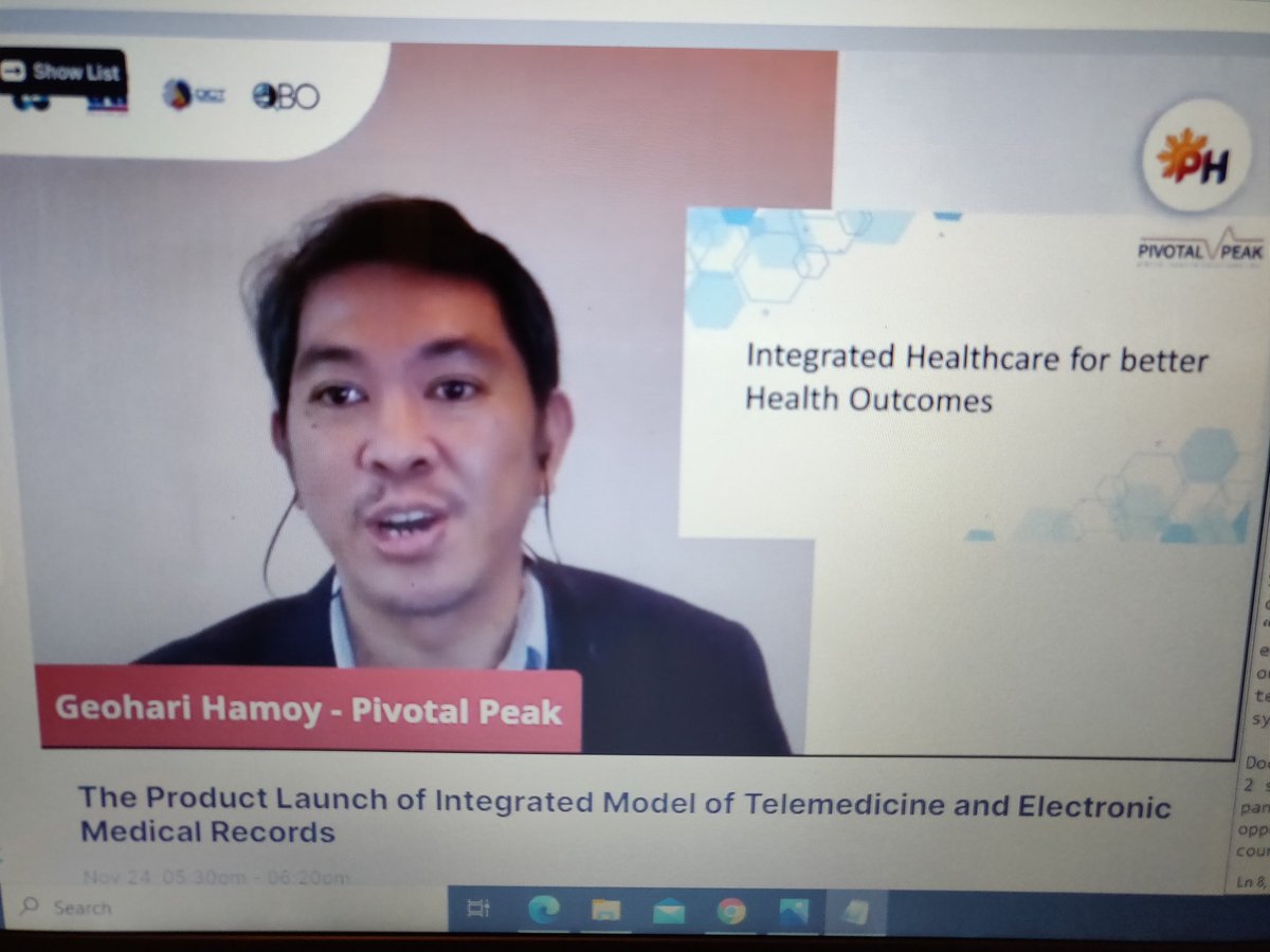 diyarista's tweet photo. NOW: #SeeYouDoc & #PivotalPeak officials discuss integrated healthcare through telemedicine technology at the PH Startup Week 2020 #PHSW20 .@inquirerdotnet .@InquirerBiz https://t.co/6wuGJSqNUX