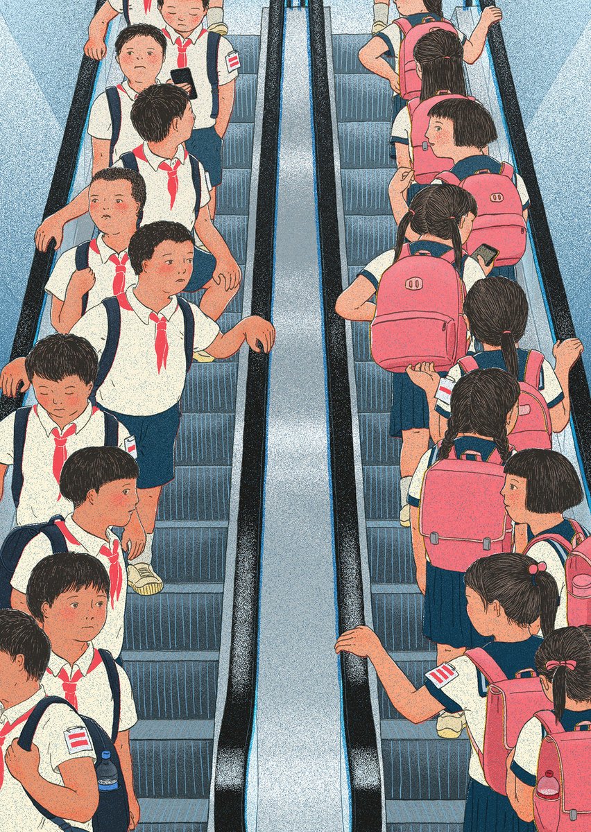 CreativeReview's tweet photo. With commissions from the New York Times and Medium, Xinmei Liu's illustrations are inspired by old Chinese propaganda posters https://t.co/b4o7O2DMfU https://t.co/S9kgfrXFbQ