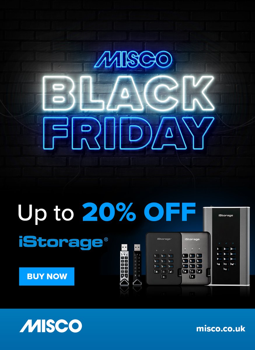 Black Friday Deal | Up to 20% off iStorage - mailchi.mp/misco/black-fr…