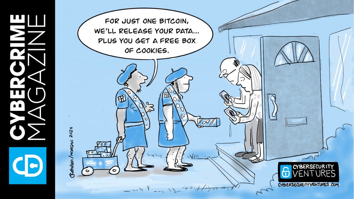Latest #Cartoon from Cybercrime Magazine. #Cybercriminals #Hackers  #Ransomware #Bitcoin