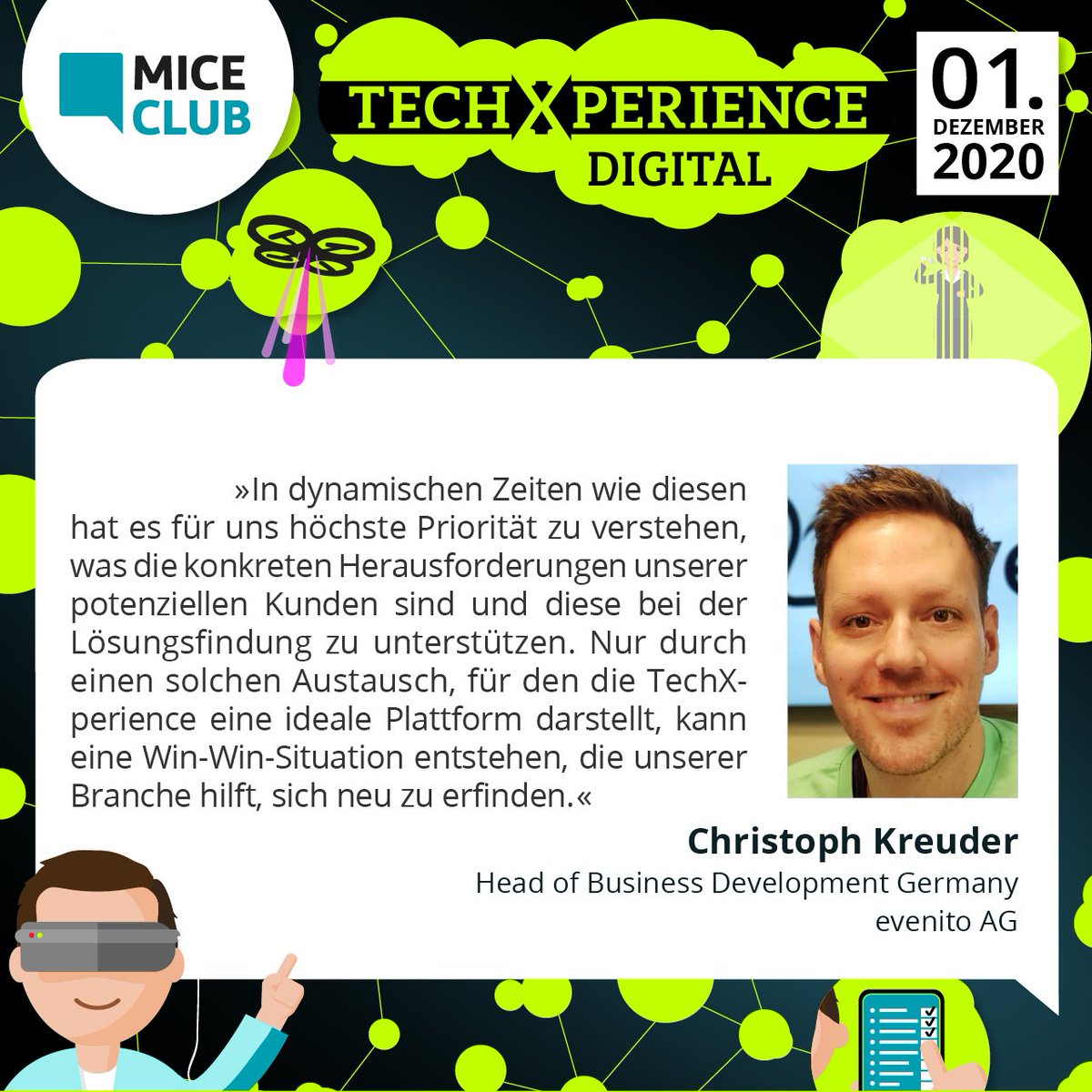 MICEClubcom's tweet photo. @eveni_to ist in diesem Jahr natürlich auch wieder bei der TechXperience DIGITAL 2020 dabei!
Hier geht's zur Anmeldung: https://t.co/XjlLwsb6Y2
Über 500 Fachbesucher haben sich bereits angemeldet und es werden stündlich mehr.
#TechX20 #EventTech https://t.co/JLPyUGuW1y