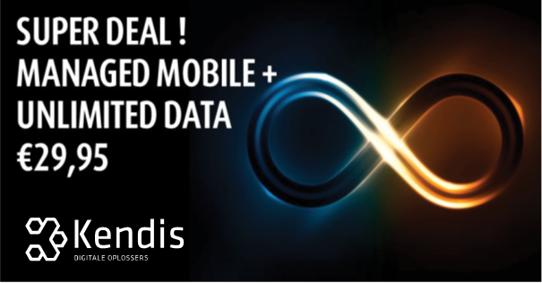 Met deze eindejaarsaanbieding wordt communiceren zoals het hoort te zijn. Dus onbezorgd 2021 in.

Met Managed Mobile+ ben je bereikbaar via je mobiele nummer, je vaste nummer en/of zelfs je interne zakelijke nummer.  Neem contact met ons op via sales@kendis.nl of bel: 0523-266851