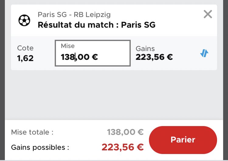 JuniorBettiing's tweet photo. 🚨ÉTAPE 3 MONTANTE🚨

138€ -> 223,5 🤩

VICTOIRE PSG @1.62 https://t.co/vessyCrOAO
