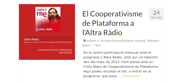 femprocomuns's tweet photo. A l'@altraradio parlem de ✨cooperativisme de plataforma 👉 alternativa a l’economia extractivista. Construït per cooperatives properes com: @SomMobilitat @katuma_org @MensakasApp amb entitats federades #TheMobilityFactory @OpenFoodNet o @coopcycle https://t.co/NFqCmrJB7w ✊✊✊ https://t.co/t41cNsmRnK