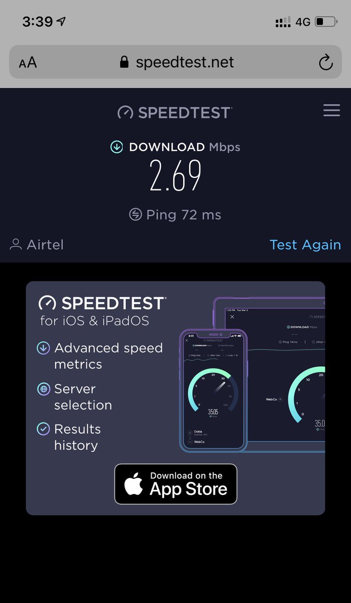 VinaySsahu's tweet photo. Doesn’t seem that @airtelindia improve their network and provide good service what customers pays... #boycottAirtel @GoI_MeitY Kindly help those consumers who pays for 4g speed but what actually they get.... Why is there no any lookouts? https://t.co/aXq0ptRse9