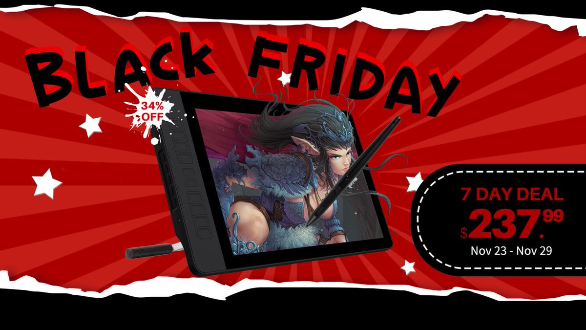 Gaomonpentablet's tweet photo. 34% OFF 7 Day Huge Deal for #GAOMON #PD1560 running now!
*15.6" Large IPS Full HD screen with 72% NTSC gamut, AG film pre-applied
*10 hot keys and 8192 pen pressure
*Works for online education and digital art
$237.99, during Nov23-Nov29  #BlackFriday2020
https://t.co/pTXZ8upbRt https://t.co/MVXgJsykxM