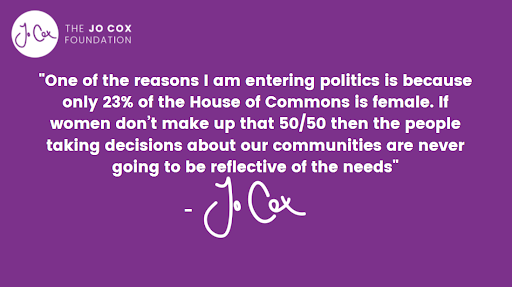 Jo Cox believed passionately in women’s rights, health and representation. We are joining the campaign to make crimes motivated by misogyny a hate crime, making the UK safer for all women. (2/)