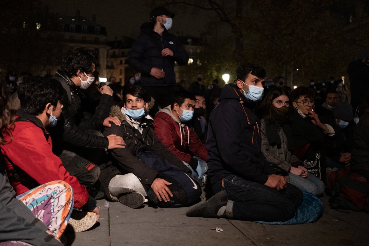 Nous demandons la démission du préfet de police et du ministre de l’Intérieur, l’arrêt immédiat des violences policières ainsi que des solutions d’hébergement immédiates et inconditionnelles. Nouvelle action en préparation. #Republique