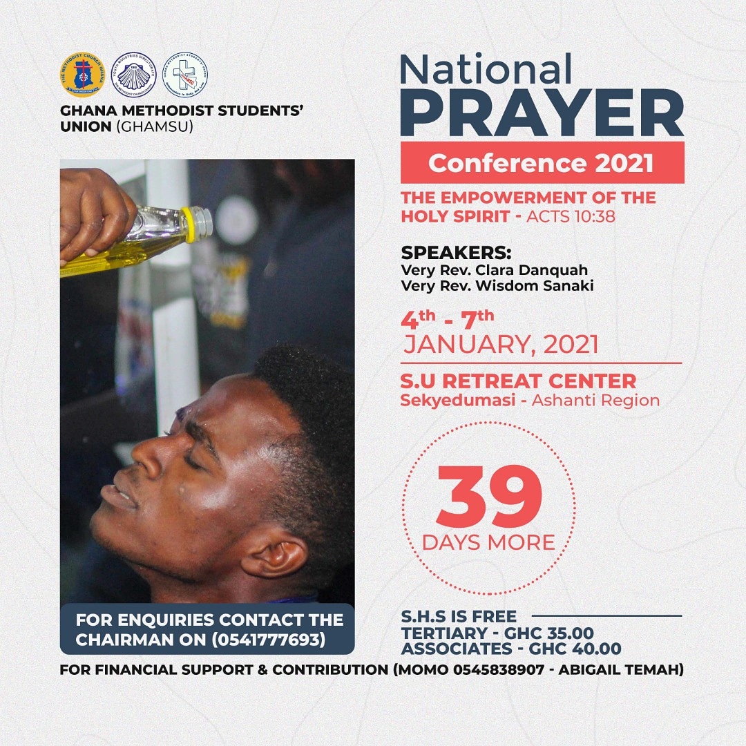 ghamsuofficial's tweet photo. Prayer Conference 2021 is 39days away 🔥
Register Now:                              https://t.co/6CLlvnczF9           
Please do well to make payment to the MoMo number: 0545838907 (Abigail Temah) after registration.

__________________
#GHAMSU #prayerconference #pc21 #39daysmore https://t.co/LJ3q1f55OI