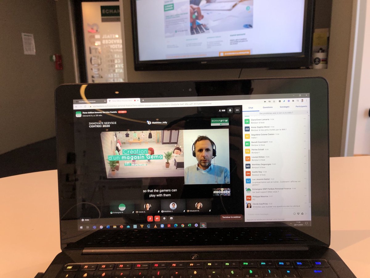 MatthieuJolly1's tweet photo. @RenaudMontin partage l’expérience @Gemo_Officiel sur Animal Crossing et Mario Kart. 🥰 un bel exemple de commerce Omniflux tel que presenté par @Echangeur pendant #ISC20ECH https://t.co/FqvEo1Y8M9
