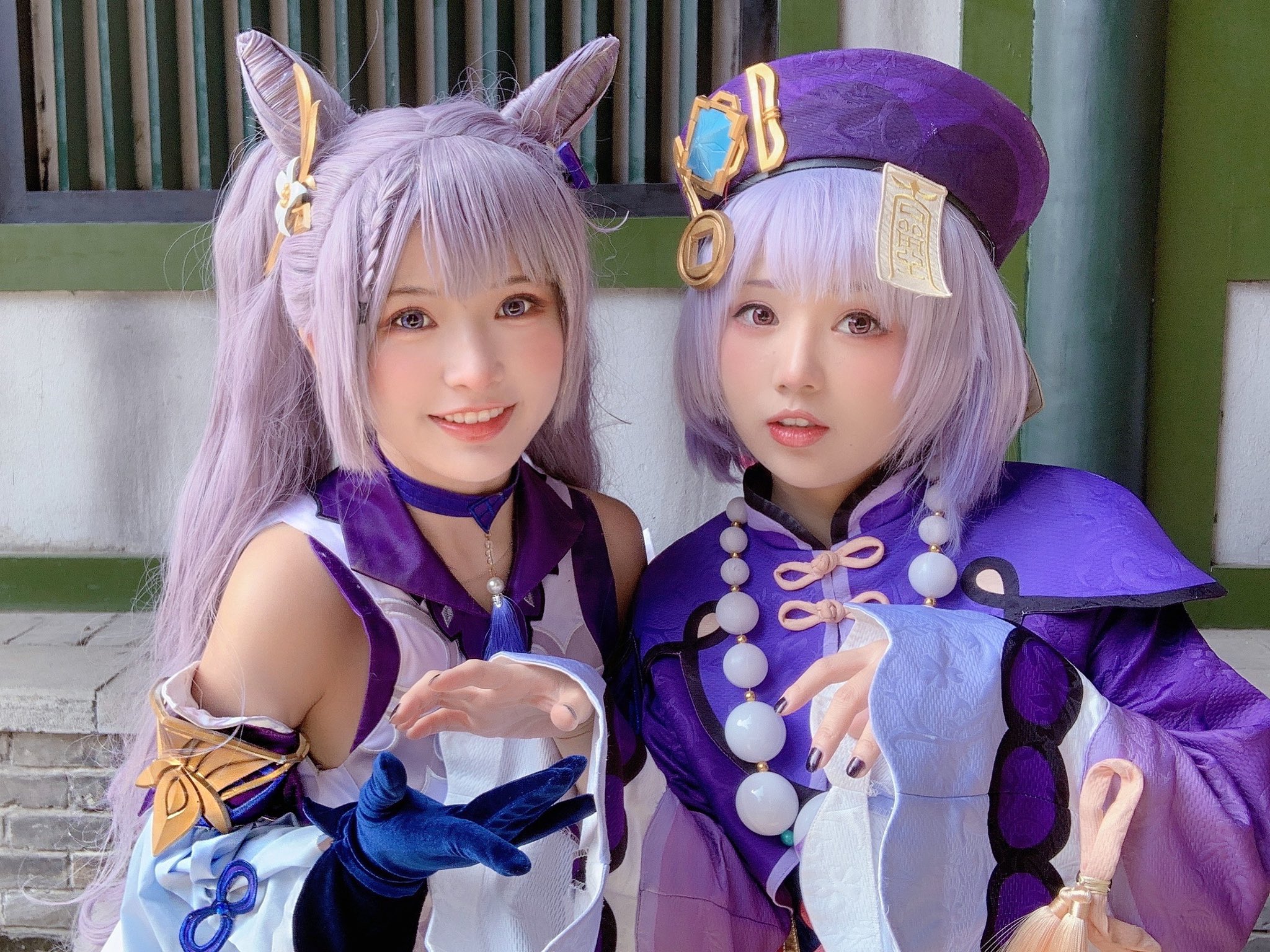 画像,Keqing💗Qiqi@taigaxiu #原神  #GenshinImpact #コスプレ https://t.co/RfpOBQhJoM…