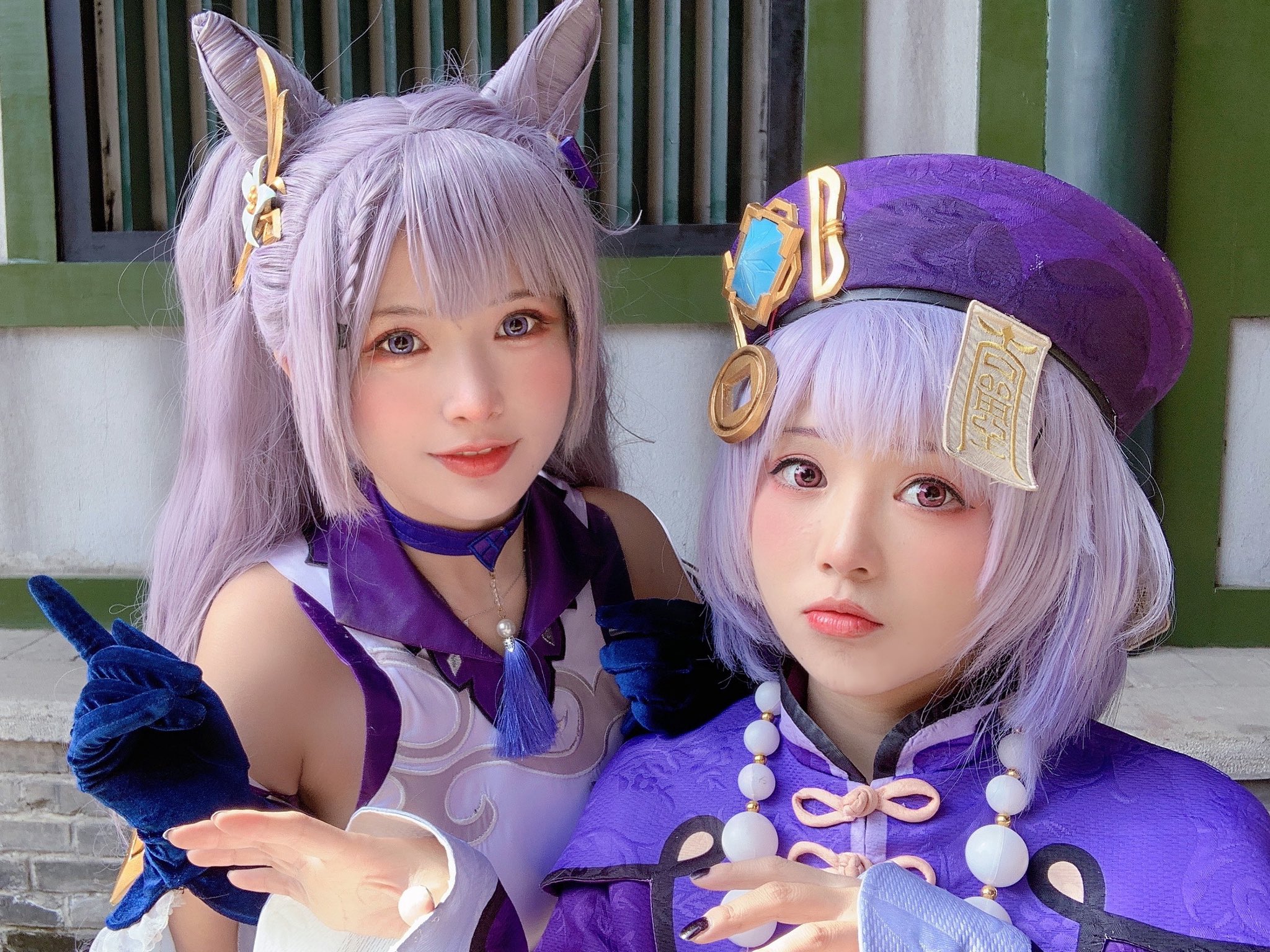 画像,Keqing💗Qiqi@taigaxiu #原神  #GenshinImpact #コスプレ https://t.co/RfpOBQhJoM…