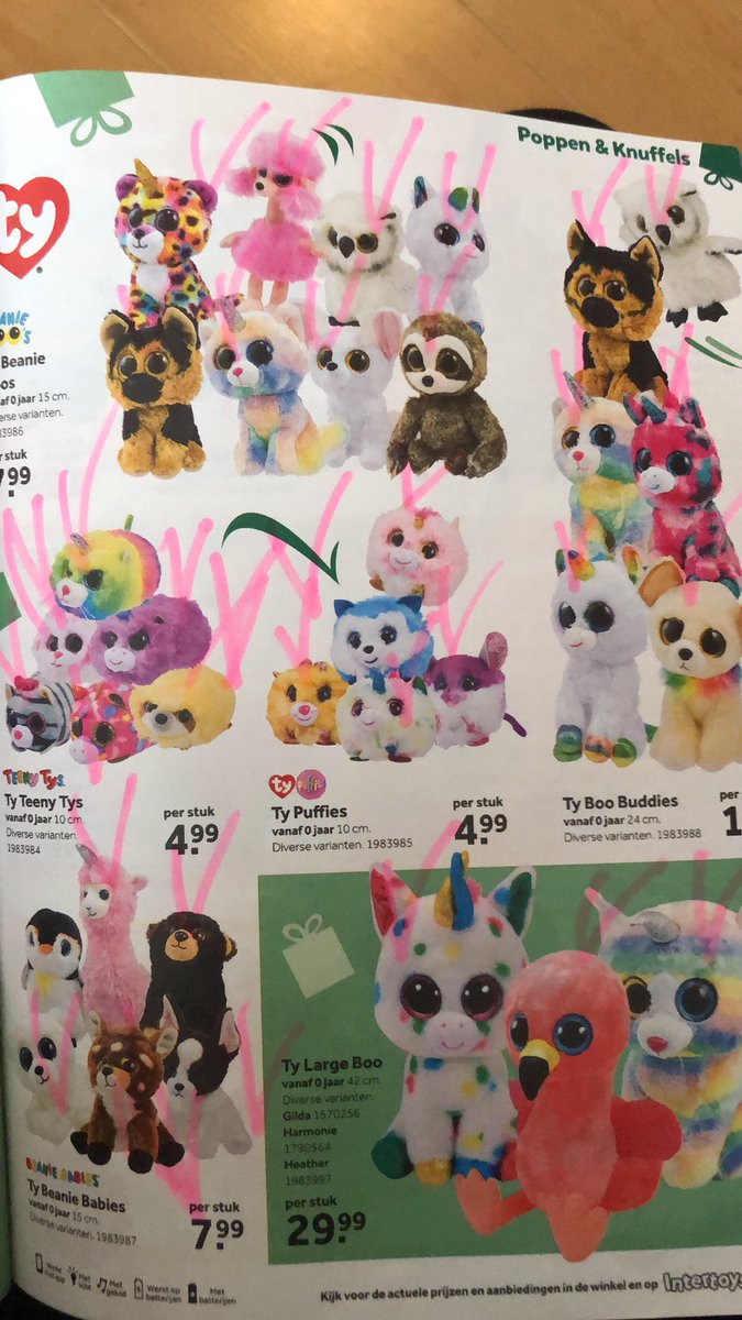 Nina heeft aangevinkt wat ze graag wil hebben van Sinterklaas 😆