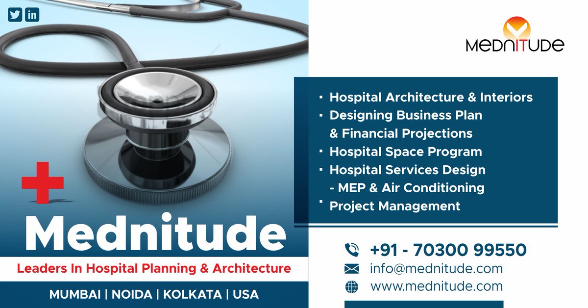 mednitude's tweet photo. '𝗠𝗘𝗗𝗡𝗜𝗧𝗨𝗗𝗘' Global Leaders In Hospital Consultancy.
#HospitalPlanning #HospitalDesigning
#HospitalManagement
#HospitalSoftware
#medical #doctor #medicine #healthcare #leaders #Hospitalmarketing
#doctors #hospitals #mumbai #Noida #USA https://t.co/6nF0rGKzcr