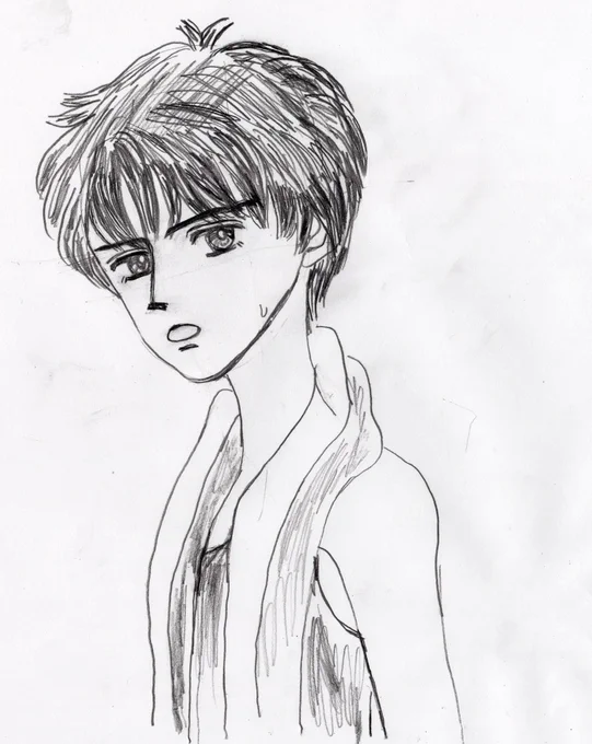 江藤蘭世の悶々より ボクサー真壁俊(原画)
#ときめきトゥナイト
#イラスト
#模写
#アナログイラスト 
