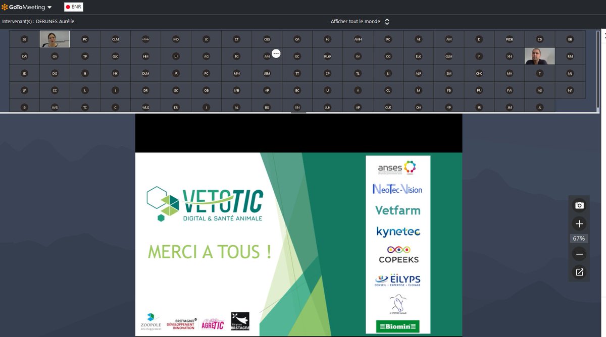 [En direct VétoTIC] 👏 Merci aux intervenants pour la qualité de leur présentation et aux 140 participants qui ont assisté à cette 3ème édition de VétoTIC, l'évènement dédié au digital pour la santé animal🐷🐮A l'année prochaine !!!