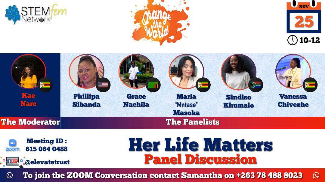 Join us tomorrow as we discuss and say NO to gender based violence us02web.zoom.us/j/6150640488

#NoToGBV 
<a href="/SavetheChildren/">Save the Children US</a> <a href="/AusEmbZim/">Australian Embassy, Zimbabwe</a> <a href="/GirlUp/">Girl Up</a> <a href="/StemfemN/">STEMfem Network</a> <a href="/RuvhenekoP/">Ruvheneko</a> <a href="/OwsdSecretariat/">Org. for Women in Science for the Developing World</a> <a href="/YouthConnektZim/">YouthConnektZim</a> @moysarzim <a href="/MoPSEZim/">Ministry of P&S EdZW</a> <a href="/Camfed/">CAMFED - Campaign for Female Education</a> <a href="/UNICEFZIMBABWE/">UNICEF ZIMBABWE</a> <a href="/UN_Women/">UN Women</a> <a href="/ElevateTrust/">Elevate Trust</a> <a href="/citezw/">CITE</a>