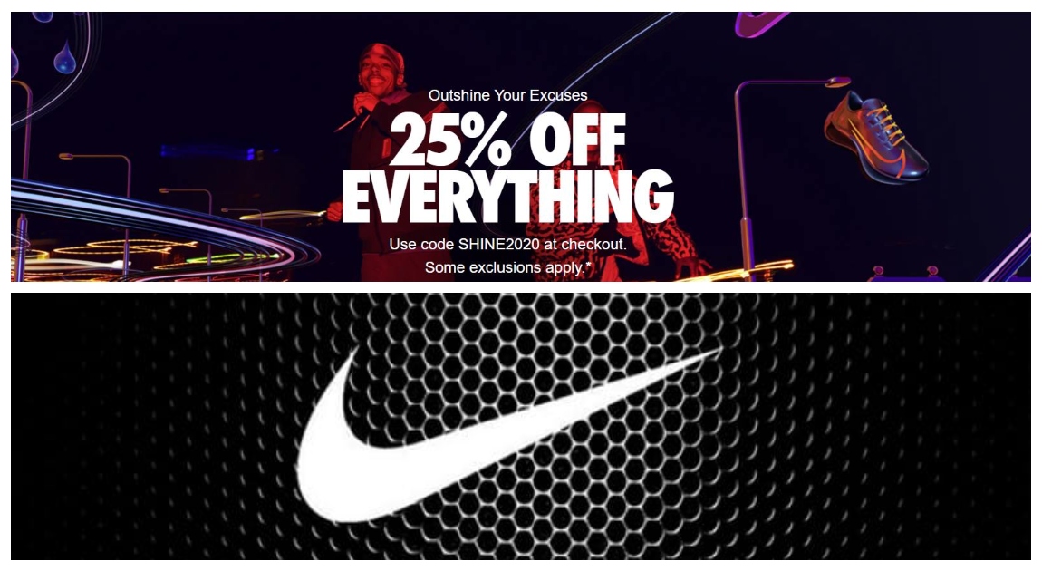 nike 25 off exclusions