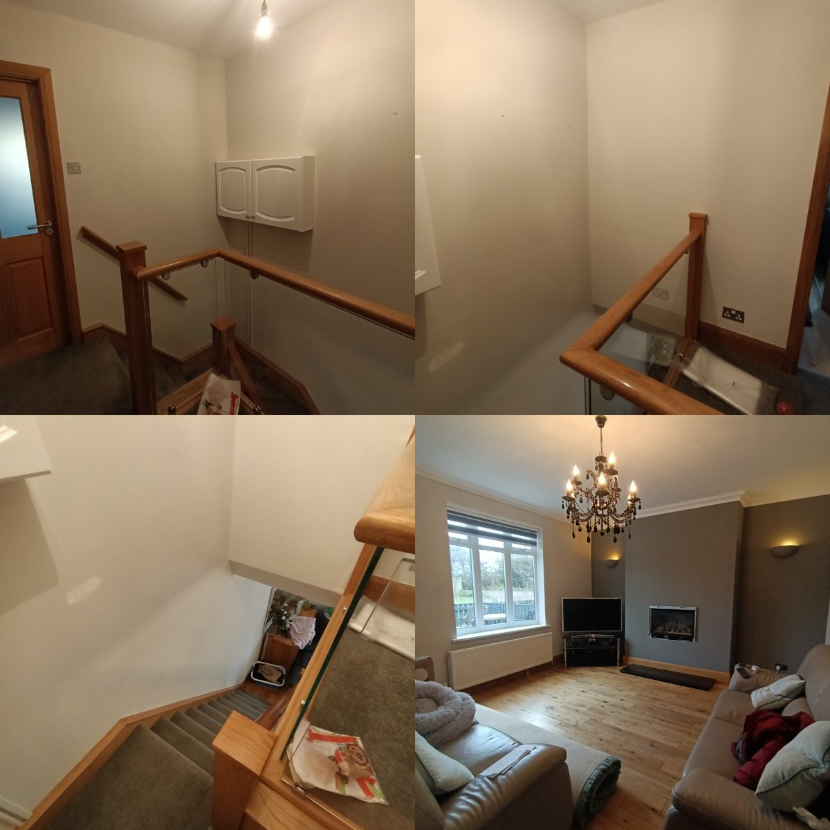 brooksdecor71's tweet image. Most recent work.
Ensuite ceiling was scraped, then coated with @ZinsserUK Peel Stop. Filled and then coated with  PermaWhite Matt.
Bedroom, Lounge, Staircase and Landing ceilings coated with Macpherson's Vinyl Matt with the walls all @JohnstonesTrade  Covaplus Matt.