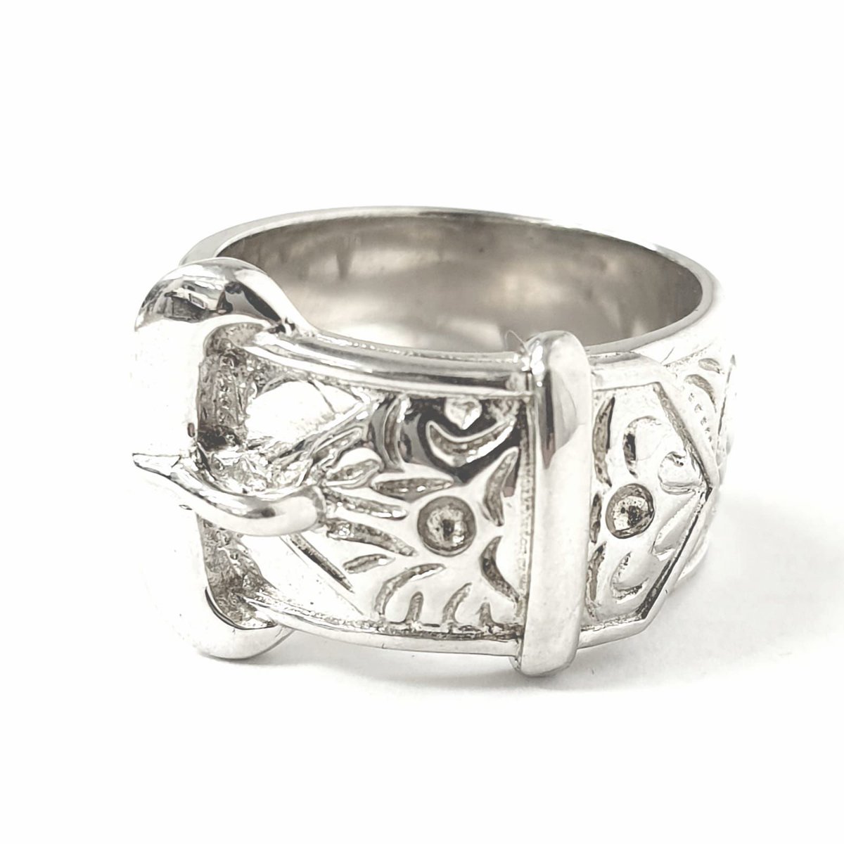 albone's tweet image. Men's Solid Silver Buckle Ring 925 Sterling Silver 21.7g 17.2mm Size Y BRAND NEW £150