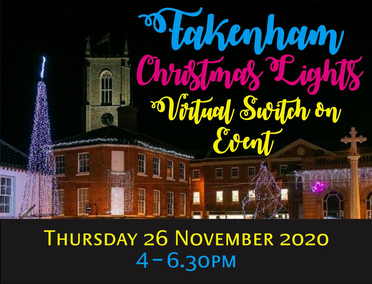 You can view our #Fakenham virtual lights switch on event on here
Or 
You can view the event on Active Fakenham’s YouTube  youtu.be/nZhimcIwDOo 
Or
View through Facebook, see the Facebook event and get notifications   facebook.com/FakenhamChrist…
