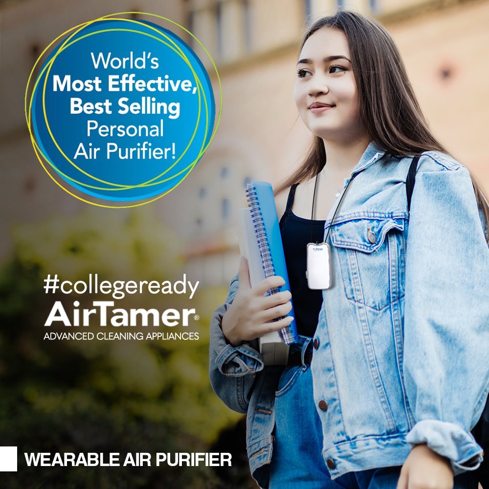 GlobalKartIndia's tweet photo. Ready to go back to college but wondering if it’s safe out there? Worry not because with AirTamer it is. This wearable #airpurifier creates a bubble of pure air around you all through the day. Be #collegeready and stay healthy. Click here to buy: https://t.co/8kULOWVSbk https://t.co/STUHHNwaiy