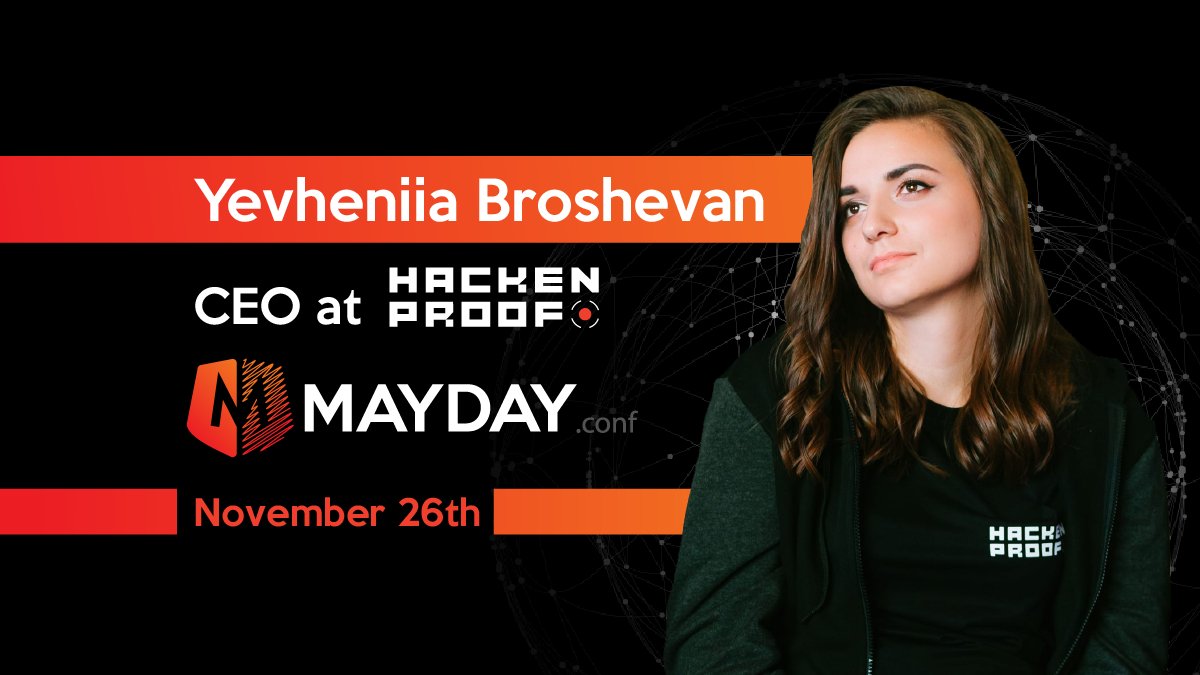 HackenProof's tweet photo. 💥 We are happy to announce that @jerh17 will speak at the #cybersecurity online conference - @MaydayConf. We will talk about how to build effective cooperation with ethical hackers and more.  

👉 Join us at 10:15 (UTC): https://t.co/Imf3JnO52l 

#Hacken #HackenProof #bugbounty https://t.co/NOudb3b9Am